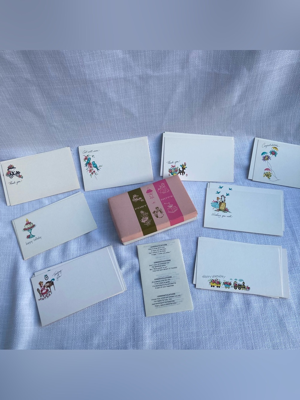 Vintage MCM Post-A-Note 40 Card Complete Set!